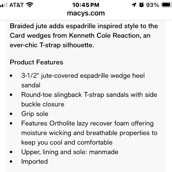 Kenneth Cole NEW IN BOX Reaction Spiced Coral (red-orange) Wedge Sandals - Picture 13 of 13